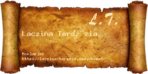 Laczina Terézia névjegykártya